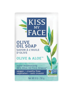 Jabón Natural Hidratante Kiss My Face Oliva y Aloe 230g