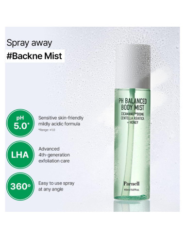 Mist Corporal Parnell 150ml - Centella Asiática y Ácido Hialurónico