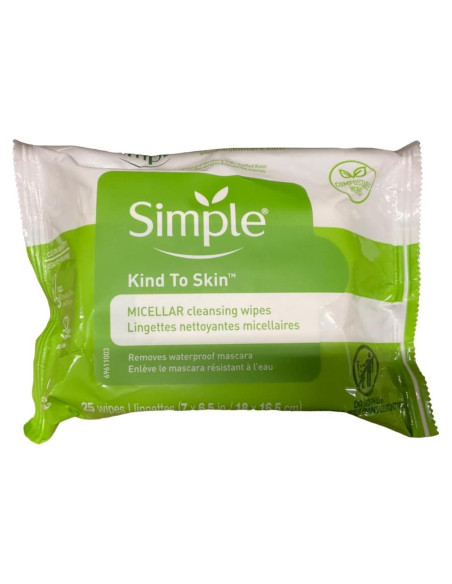 Toallitas Desmaquillantes Micelares Simple 25 Unidades Sin Fragancia Toallitas Desmaquillantes Micelares Simple 25 Unidades Sin Fragancia