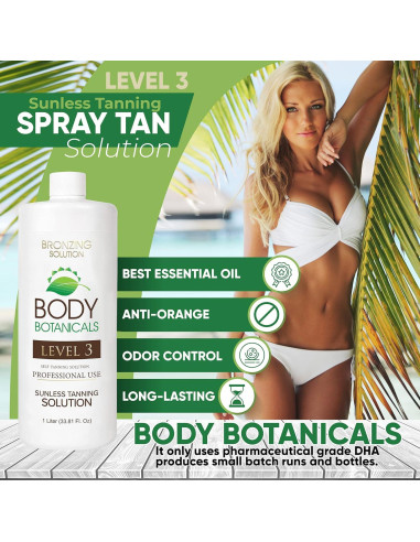 Bronceado sin sol Body Botanicals 1L con 12% DHA orgánico