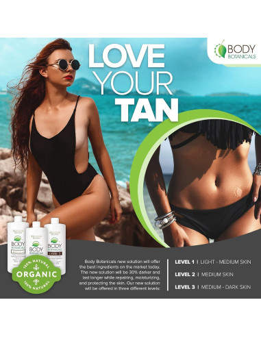 Bronceado sin sol Body Botanicals 1L con 12% DHA orgánico
