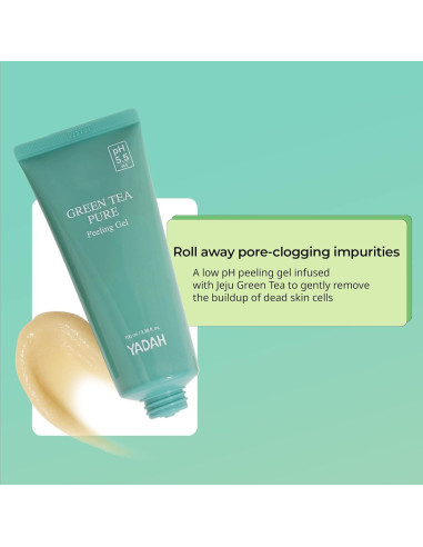 Gel Exfoliante YADAH de Té Verde 100 ml - pH 5.5, Vegano