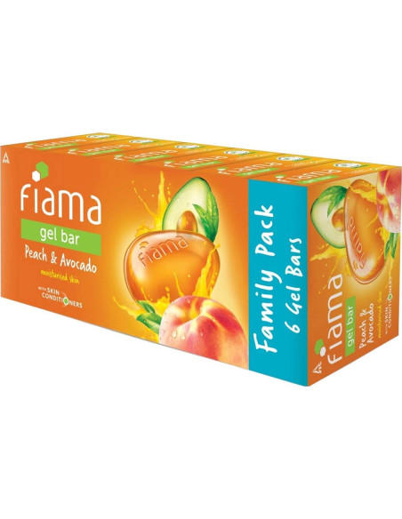 Gel de Jabón Fiama Di Wills Durazno y Aguacate 125g - Paquete de 6