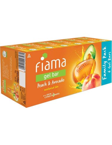 Gel de Jabón Fiama Di Wills Durazno y Aguacate 125g - Paquete de 6