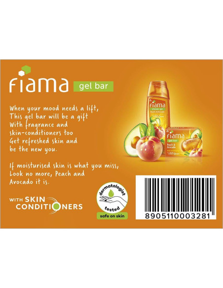 Gel de Jabón Fiama Di Wills Durazno y Aguacate 125g - Paquete de 6