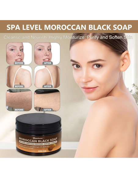 Jabón Negro Marroquí Forvirness con Aceite de Argán 150g