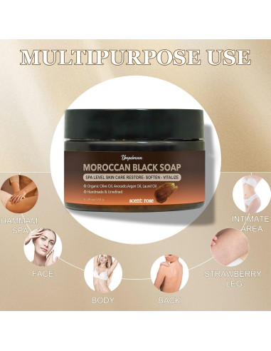 Jabón Negro Marroquí Forvirness con Aceite de Argán 150g