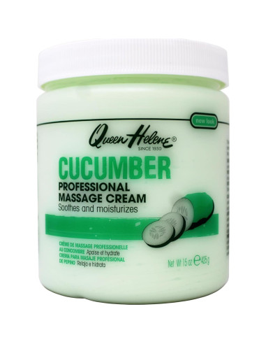 Crema de Masaje Profesional Queen Helene Pepino 425 g (Paquete de 2)