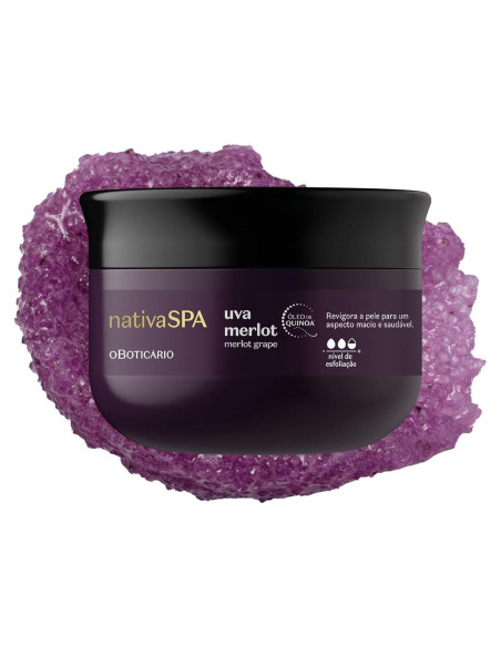 Exfoliante Corporal Nativa SPA O Boticário Uva Merlot 200 g