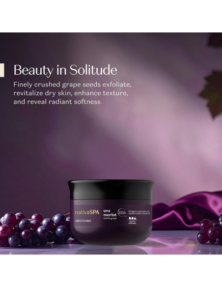 Exfoliante Corporal Nativa SPA O Boticário Uva Merlot 200 g