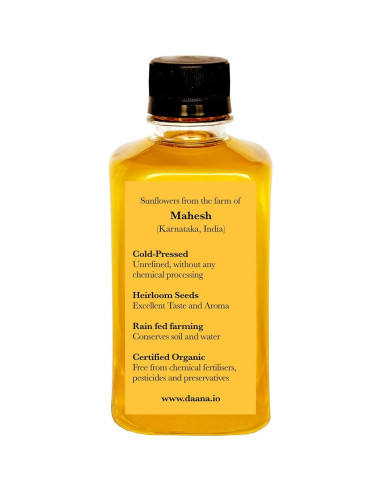 Aceite de Girasol Daana 340ml Orgánico Prensado en Frío