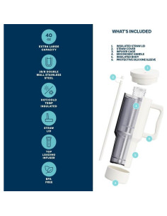 Vaso Infusor de Frutas Infusor Pro 1.18L Acero Inoxidable 2