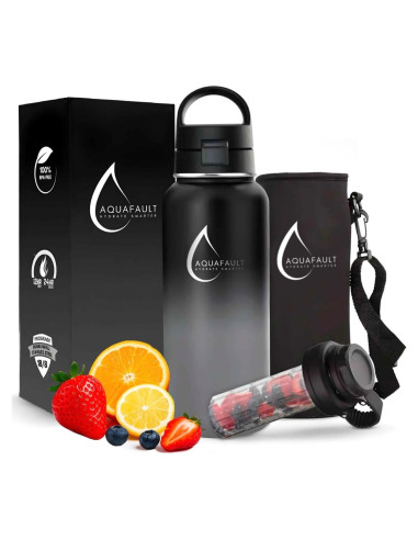 Botella Infusora Aquafault 1000ml Acero Inoxidable A Prueba de Fugas
