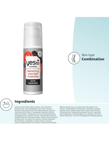 Hidratante Nocturno Sí a los Tomates 50 ml - Exfoliante Acné