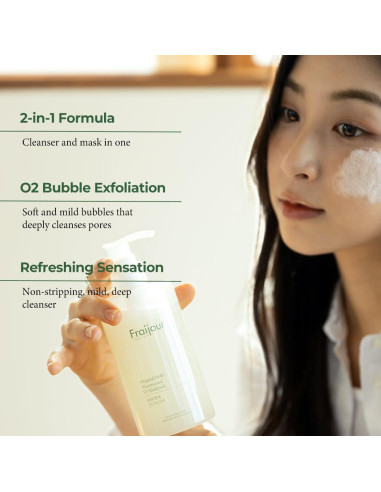 Mascarilla O2 Fraijour 300ml - Exfoliante AHA BHA para piel grasa