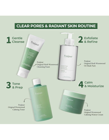 Mascarilla O2 Fraijour 300ml - Exfoliante AHA BHA para piel grasa