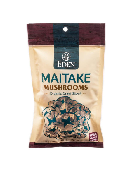 Champiñones Maitake Orgánicos Eden Secos en Rodajas 25g