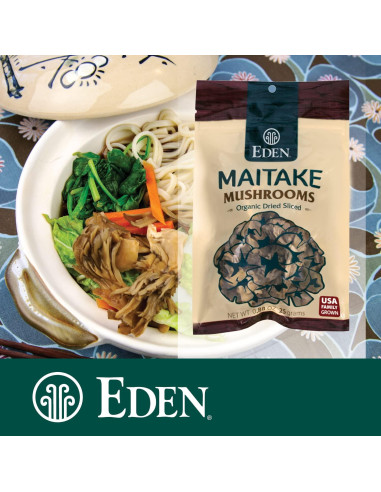 Champiñones Maitake Orgánicos Eden Secos en Rodajas 25g