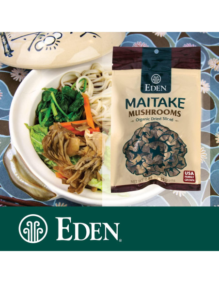 Champiñones Maitake Orgánicos Eden Secos en Rodajas 25g