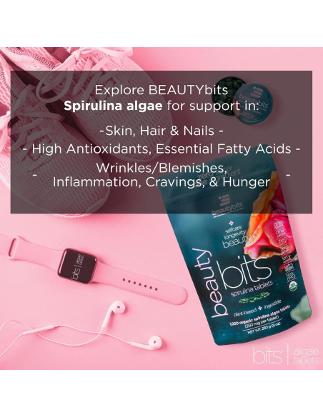 BEAUTYbits Espirulina Orgánica - Lata 360 Tabletas Veganas BEAUTYbits Espirulina Orgánica - Lata 360 Tabletas Veganas