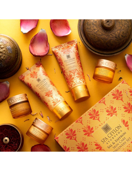 Set de Cuidado Facial Spa Ceylon con Sal y Azafrán 250g