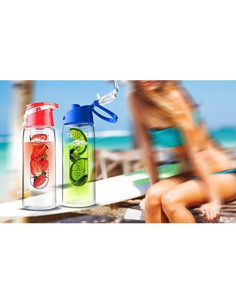 Botella Infusora de Agua Asobu Sabor a Fruta 590 ml Azul 2