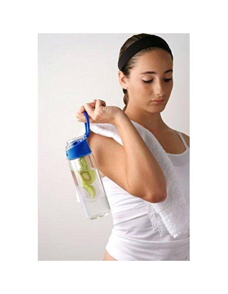 Botella Infusora de Agua Asobu Sabor a Fruta 590 ml Azul