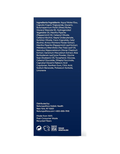 Crema Corporal Hidratante Naturopathica 124 ml con Menta y Mentol