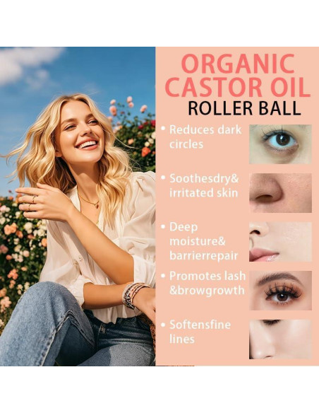 Aceite de Ricino Orgánico Dosoecse con Rodillo de Cuarzo Rosa 159g