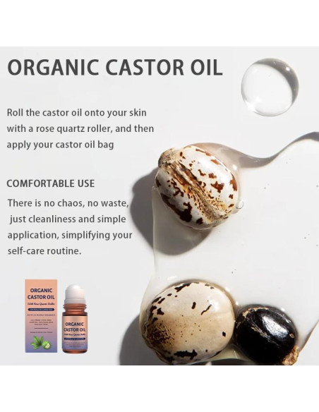 Aceite de Ricino Orgánico Dosoecse con Rodillo de Cuarzo Rosa 159g