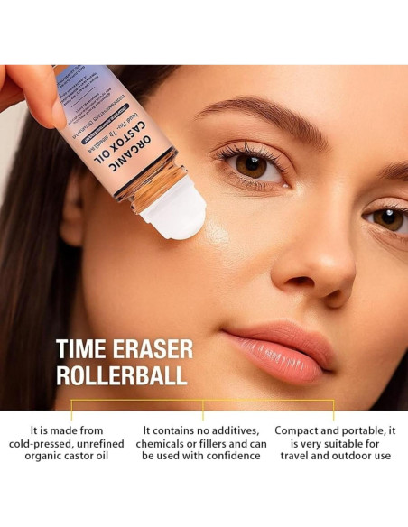 Aceite de Ricino Orgánico Dosoecse con Rodillo de Cuarzo Rosa 159g