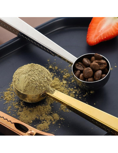 Cucharón de Café y Clips para Bolsas AKOAK - Acero Inoxidable