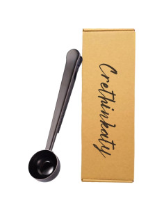Cucharada de Café con Clip Crethinkaty Acero Inoxidable 17.5cm