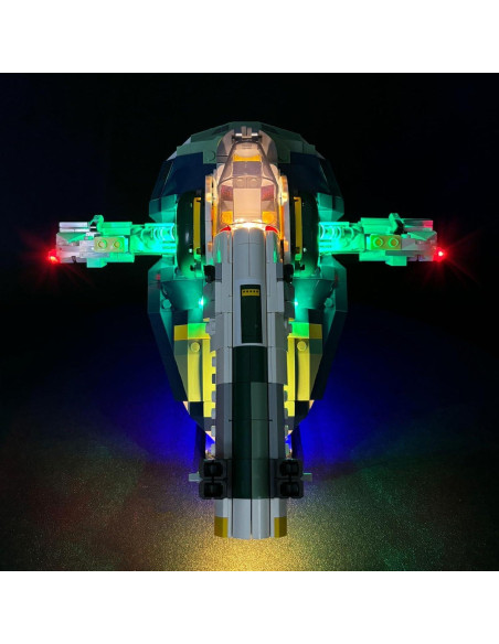 Kit de Luz LED BRIKGLOW para Lego 75433 Nave Jango Fett