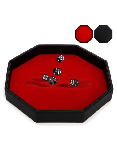 Bandeja Octagonal para Lanzar Dados Noamus 29.2 cm Rojo