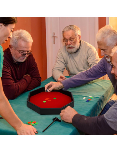 Bandeja Octagonal para Lanzar Dados Noamus 29.2 cm Rojo
