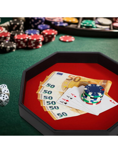 Bandeja Octagonal para Lanzar Dados Noamus 29.2 cm Rojo