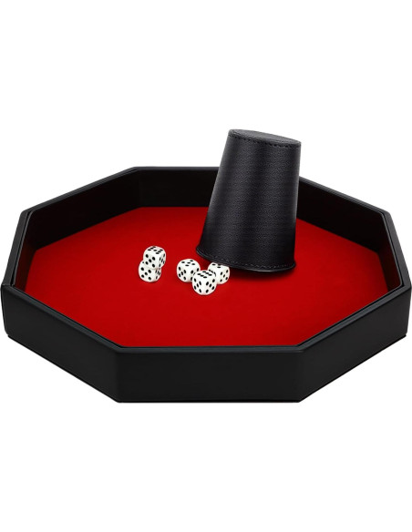 Bandeja Octagonal para Lanzar Dados Noamus 29.2 cm Rojo