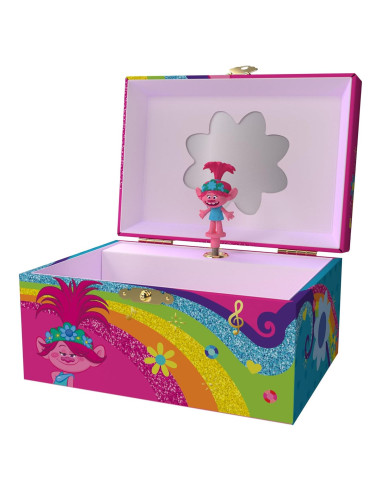 Caja de Joyería Musical Mini Tesoros Trolls 15.2x11.8x8.9cm