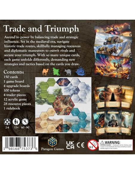 Juego de Mesa Comercio y Triunfo - Paragon Games - Estrategia Medieval
