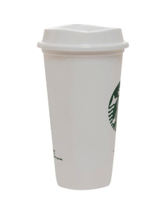 Taza de Viaje Reutilizable Starbucks 473ml Blanca Premium 2