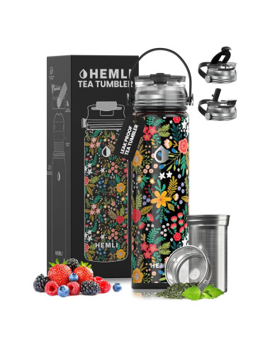 Botella de Té Aislada Hemli TeaTumbler 650 ml con Infusor