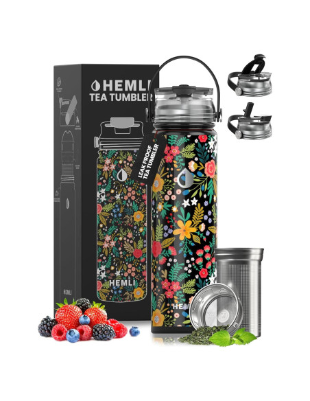 Botella de Té Aislada Hemli TeaTumbler 650 ml con Infusor