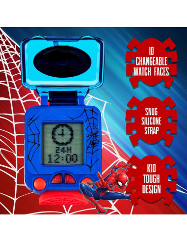 Reloj Digital Educativo Accutime Spider-Man Azul para Niños