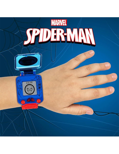 Reloj Digital Educativo Accutime Spider-Man Azul para Niños