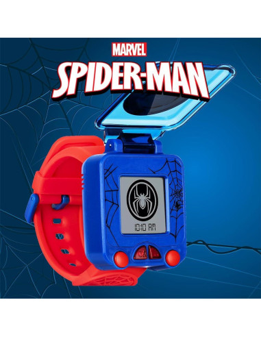 Reloj Digital Educativo Accutime Spider-Man Azul para Niños