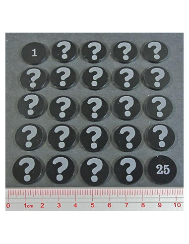 Fichas de Pista LITKO Numeradas 1-25 Doble Cara (25 Unidades)