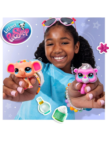 Littlest Pet Shop Paquete de Mascotas 4 Pack Serie 4 - 8 Figuras y 12 Accesorios