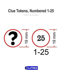 Fichas de Pista LITKO Numeradas 1-25 Doble Cara (25 Unidades) 2