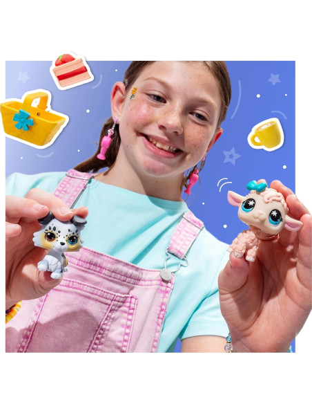 Littlest Pet Shop Paquete de Mascotas 4 Pack Serie 4 - 8 Figuras y 12 Accesorios